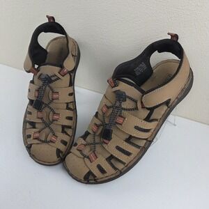 MINNETONKA "PORTLAND II" SUEDE Leather SANDALS Brown Black Women's Size 8